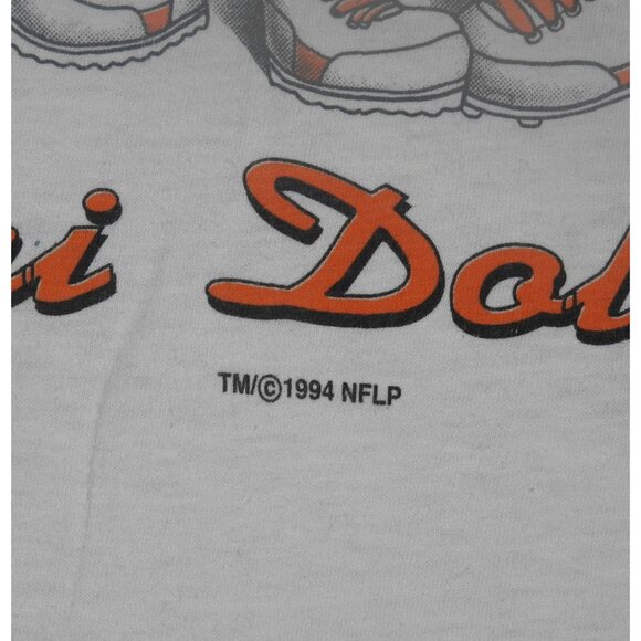 Vintage 1994 Miami Dolphins Looney Tunes Double Sided T-Shirt Men's Large - Picture 4 of 13